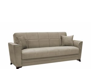 Καναπές Κρεβάτι Τριθέσιος JULIAN 3S Ανοιχτό Καφέ 232x85x90cm