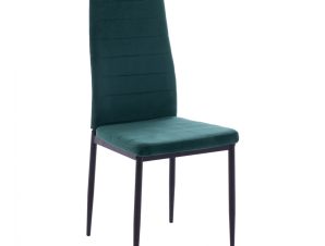 Καρέκλα ROSE Πράσινο/Μαύρο Βελούδο 53x39x96cm