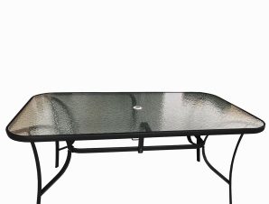 Τραπέζι Μεταλλικό Selena Μαύρο 160x90x72cm