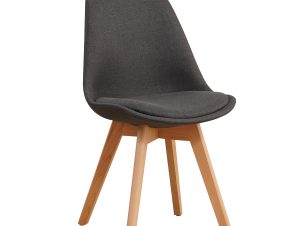 Καρέκλα TRUANT Γκρι Ύφασμα/PP/Ξύλο 49x53x83cm