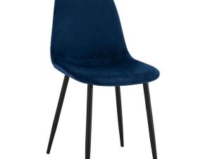 Καρέκλα Leonardo HM00100.08 43x54x88Υcm Blue Σετ 4τμχ