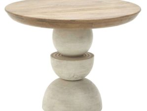 Τραπέζι 3-50-910-0001 Φ100x76cm Natural-Brown Inart